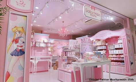 Moon Museum, Sailor Moon Birthday, Moon Store, Sailor Moon Pin, Sailor Moon Aesthetic, Beauty Salon Interior, Anime Room, Girl Themes, Aesthetic Japan