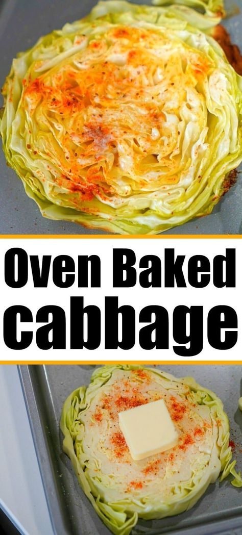 Oven Baked Cabbage, Baked Cabbage Recipes, Baked Cabbage Wedges, Baked Cabbage Steaks, Cabbage Steaks Recipe, Easy Cabbage Recipes, Roasted Cabbage Steaks, Cabbage Recipes Healthy, Best Vegetable Recipes