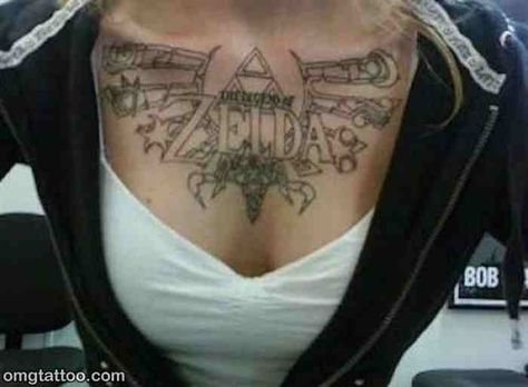 Zelda chest piece Hylian Shield Tattoo, Shield Tattoo, Video Game Tattoos, Hylian Shield, Funny Tattoo, Zelda Tattoo, Tattoo Pictures, Cool Chest Tattoos, Pieces Tattoo