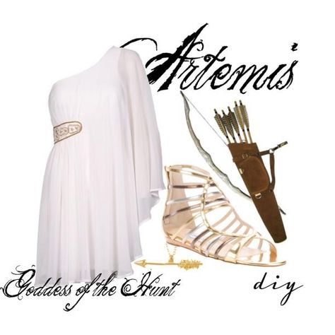 Artemis Goddess Costume, Artemis Cosplay, Mythology Outfits, Lyra Outfits, Artemis Costume, Cabin Clothes, Greek Goddess Costume Diy, Goddess Costume Diy, Disney Princess Inspired Outfits