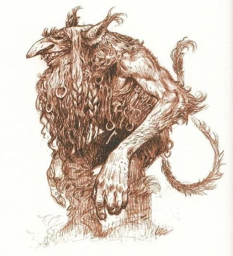 A troll (originated from Old Norse trǫll) is a class of being in Norse mythology and Scandinavian folklore. In Old Norse sources, beings described as trolls dwell in isolated rocks, mountains, or caves, live together in small family units, and are rarely helpful to human beings. Later, in Scandinavian folklore, trolls became beings in their own right, where they live far from human habitation, are not Christianized, and are considered dangerous to human beings. Depending on the source, their app Norse Myth, Arte Sailor Moon, Fantasy Races, Mythological Creatures, Mystical Creatures, High Fantasy, Norse Mythology, Fantasy Rpg, Creature Concept