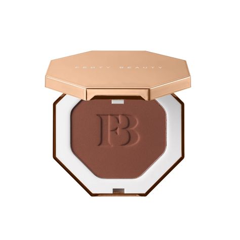 Fenty Bronzer, Fenty Beauty Bronzer, Bronzers For Dark Skin, Best Bronzer, Lighter Skin, Dope Makeup, Makeup Setting Spray, Makeup Must Haves, Deep Skin