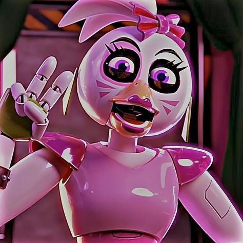 Fnaf Aesthetic Icon, Glamrock Chica Pfp, Icons Fnaf, Fnaf Freddy Fazbear, Rick And Morty Crossover, Olsen Scarlet Witch, Fnaf Photos, Glamrock Chica, Pink Wallpaper Hello Kitty