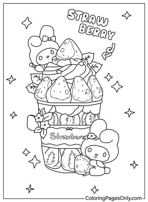 Sanrio Colouring Pages Printable, Sanrio Characters Coloring Pages Free Printable, Kawaii Colouring Pages Free Printable, Animated Coloring Pages, My Melody Coloring Pages Printable, Coloring Books For Kids Free Printable, Miffy Coloring Pages, Gyaru Coloring Page, Cutecore Coloring Pages