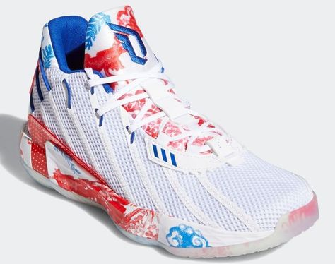 adidas Dame 7 Fine China Varsity Volleyball, Bball Shoes, Damian Lillard, Blue Prints, Porcelain Tableware, Personal Logo, Cloud White, Hoka Running Shoes, Fine China