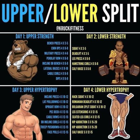 Image may contain: 2 people, text Split Workout, Push Pull Workout, Lower Workout, Weight Training Routine, Hamstring Curls, Workout Splits, Training Workouts, Body Weight Training, Stubborn Belly Fat