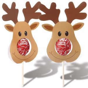 12 Reindeer Lollipop Holders Dum Dum Lollipops Ideas Christmas, Reindeer Lollipop Holder Template Free, Reindeer Lollipop Holder Template, Reindeer Lollipop, Reindeer Handprint, Christmas Treats Holders, Christmas Lollipops, Tootsie Pop, Christmas Treat Bags