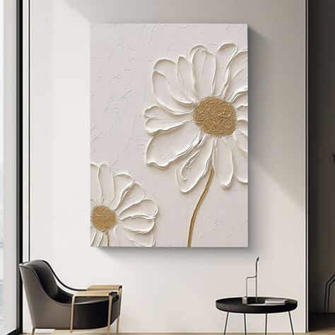 About this painting.
*Material: Professional acrylic/oil paint, canvas, hand-painted.
*Hand-painted: hand-made acrylic oil painting
*Processing time: approximately 2 weeks Wall Art Flowers Abstract, Embroidery Canvas Art Flowers, Dried Floral Art Modern, 2022 Wall Art Trends Abstract Flower, Modern Flower Artwork, Paint In Canvas. White Flowers, Canvas Fake Flower Art, Make Your Own Textured Wall Art, Oil Painting Small Flower Paintings Abstract