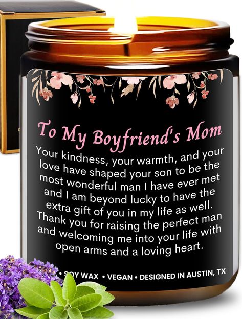 PRICES MAY VARY. 💠 Perfect Gifts for Boyfriends Mom: These woodwick candles are a thoughtful way of showing love to your friends and family! It is a great gift for birthdays, Christmas, or any special occasions. Best Christmas gifts for boyfriend mom from girlfriend, birthday gifts for boyfriends mom gifts from girlfriend, & boyfriend mom mothers day gifts for your boyfriends mom! 💠 Long-lasting Scent: With its lavender and sage scent, these wood wicked candles will surely make the room smell Diy Gifts For Boyfriends Mom, Boyfriends Mom Birthday Gift, Christmas Gift For Mom From Daughter, Gifts For His Mom, Birthday Baskets For Boyfriend, Gifts For Boyfriend Mom, Boyfriend Mom Gifts, For My Boyfriends Mom, Bf Gift Basket