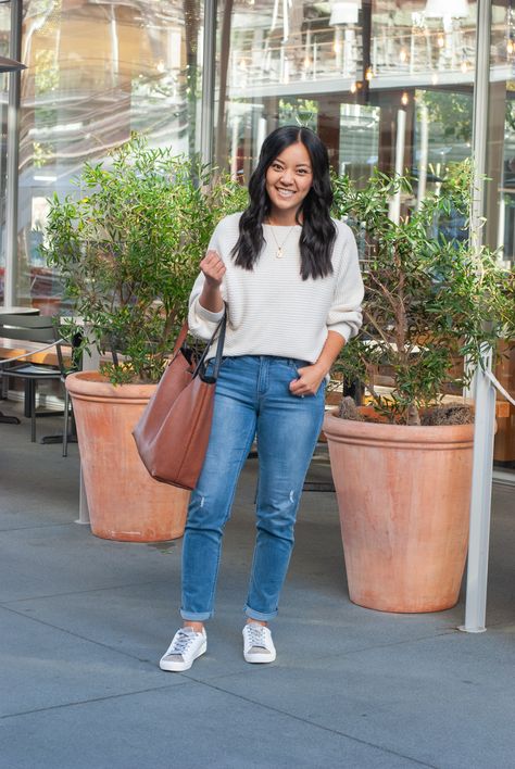 Sweater weather is here, and today I’m sharing a few sweater weather outfits that you can wear to your fall festivities. White Ribbed Sweater, Sweater Weather Outfits, Outfits Paris, Tan Tote Bag, Blue Jean Outfits, Sweater Outfits Fall, Outfits For Fall, Fall Festivities, Fashion Diva