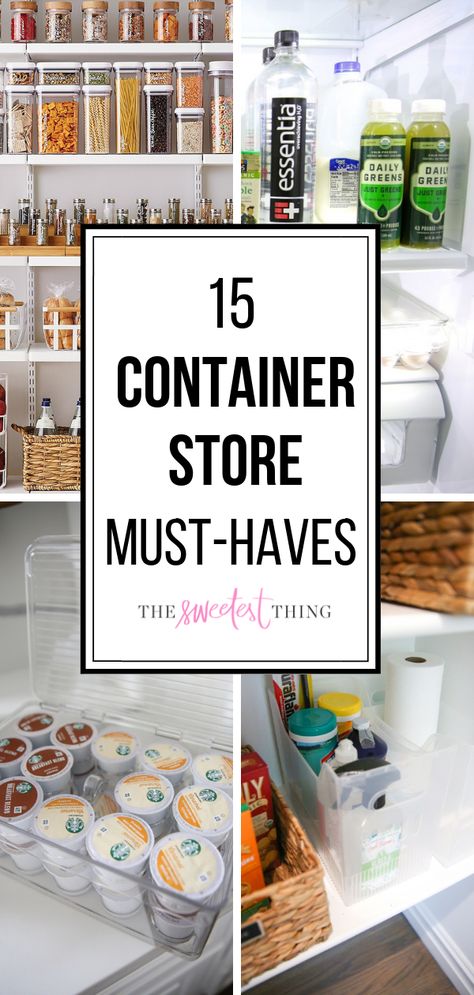 15 CONTAINER STORE MUST-HAVES. Emily Gemma, The Sweetest Thing Blog. Organization of our new house. #EmilyGemma #TheSweetestThingBlog #Organization #TheContainer Store Container Store Organization, Kitchen Hack Decor, Diy Kitchen Hacks, The Sweetest Thing Blog, Emily Gemma, Store Hacks, The Sweetest Thing, Kitchen Containers, The Home Edit