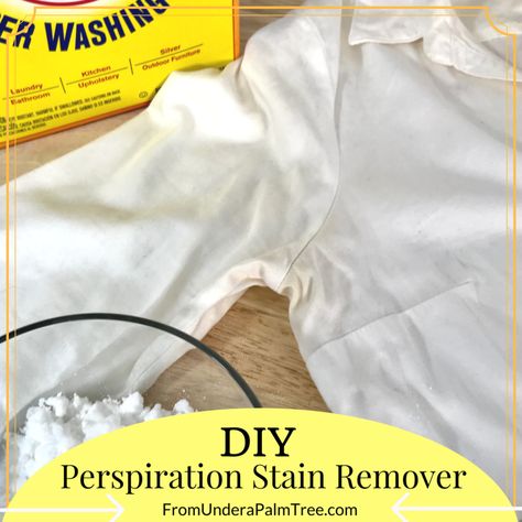 stain remover | DIY | DIY stain remover | sweat stain remover | sweat stains | tshirt sweat stain remover | how to get sweat stains out of white shirt | how to get sweat stains out of shirt | how to get perspiration stains out of shirt | DIY stain removal | laundry secrets | DIY laundry | stain remover recipe | stain remover ideas | How to get rid of tough yellow stains | how to get armpit stains out | how to remove armpit stains | Diy Stain Remover, Homemade Toilet Cleaner, Clean Baking Pans, Cleaning Painted Walls, Glass Cooktop, Upholstery Diy, Deep Cleaning Tips, Sweat Stains, Clean Dishwasher