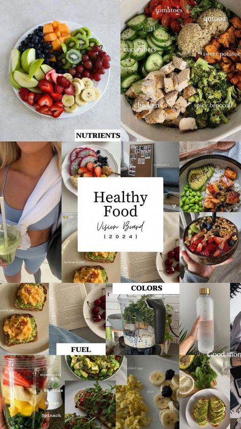 these are the best healthy food motivation boards to help you read your fitness goals in 2024! ������������������������������������������ ∣ ������������������������ℎ������������������������ ∣ ������������������������������������������������������������ ∣ ������ℎ������������ ������������������������ ������������������������������������fitness inspo, healthy eating inspo, food aesthetic, clean eating motivation #LowFatLowSaltDietPlan Healthy Food And Workout Aesthetic, Healthy Eating Goals, Healthy Food Motivation Inspiration, Healthy Eating Aesthetics Vision Board, Healthy Food Inspo Aesthetic, Eat Healthy Vision Board, Eat Healthy Aesthetic Vision Board, That Girl Diet, Healthy Meal Inspo Aesthetic