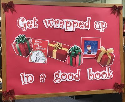 Totally Christmas!! | Library Displays | Bloglovin’ Christmas Library Displays, Holiday Library Displays, Christmas Library Bulletin Boards, School Library Themes, Christmas Library Display, Fall Library Displays, Christmas Library, School Library Decor, Christmas Bulletin Boards