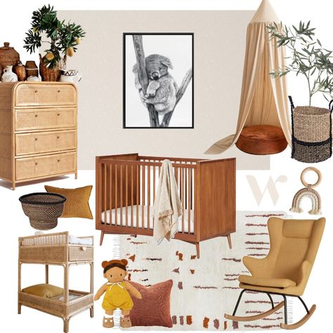 Australiana Decor Home, Australia Nursery, Australiana Nursery, Style Sourcebook, Comfy Rocking Chair, Australian Nursery, Baby Nursery Ideas, Nursery Interior Design, Nursery Interior