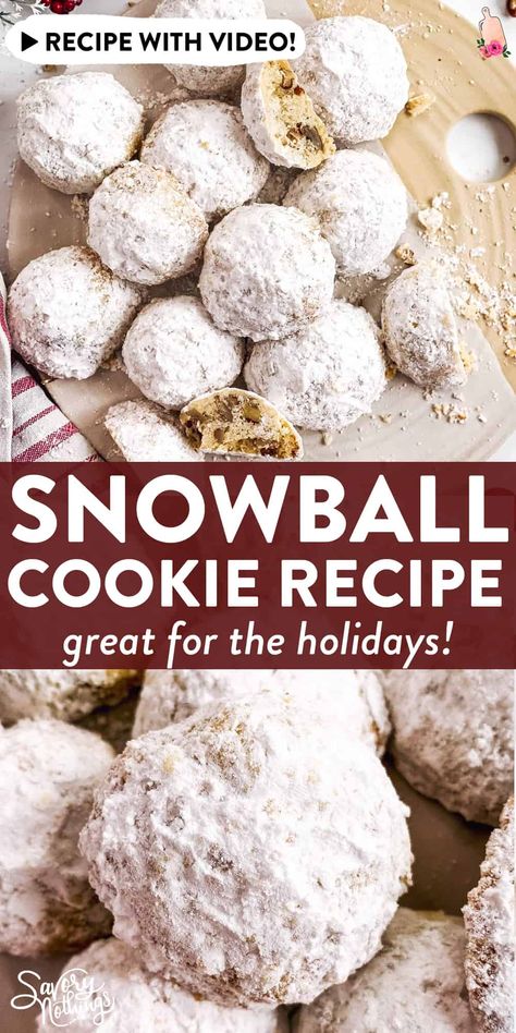 Bachelorette Sweets, Snowball Christmas Cookies, Snowball Cookie, Russian Tea Cookies, Xmas Cookies Recipes, Deserts Recipes, Pecan Snowballs, Pecan Snowball Cookies, Snowball Cookie Recipe