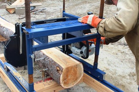 Sawmill Projects, Homemade Chainsaw Mill, Wood Milling Machine, Chainsaw Mill Plans, Homemade Bandsaw Mill, Portable Saw Mill, Bandsaw Mill, Chainsaw Mill, Lumber Mill