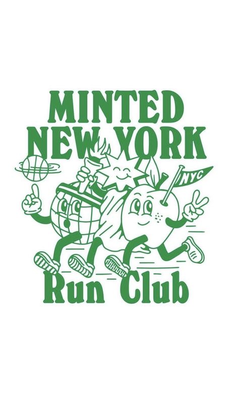 Basic Posters Aesthetic, Retro Illustration Character, T Shirt Print Design Graphics Vintage, Run Club Logo Design, Club Merch Ideas, Retro Tshirt Design Graphics, Running Tshirt Design Ideas, Club Tshirt Designs, Pickleball Illustration