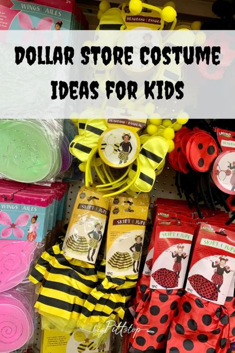 Creative Halloween costumes ideas for kids using ideas from a local dollar store. Get outside the kids aisle or seasonal ideas and get creative as you pull together Halloween costumes, party design or everyday toddler and preschool ideas. #easyhalloweencostumes #cheaphalloweencostumes #dollarstorecostumes Dollar Store Costumes, Easy Kids Costumes, Halloween Costumes Party, Halloween Creative, Halloween Costumes Ideas, Pumpkin Halloween Costume, Costume Toddler, Cheap Halloween Costumes, Dollar Store Halloween