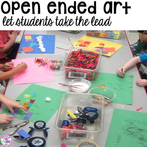 How to set up the art center in your early childhood classroom (with ideas, tips, and book list) plus an art center freebie Open Ended Art, Talk Is Cheap, Crafts Storage, Early Childhood Classrooms, Art Area, Kindergarten Art, Math Videos, Preschool Classroom, Childhood Education