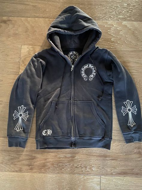 Chrome Hearts Zip Up Hoodie, Chrome Hearts Fits Men, Chrome Hearts Zip Up, Vintage Zip Up, Chrome Hearts Vintage, Chrome Hearts Outfit Men, Zip Up Hoodie Outfit Men, Zip Up Hoodies Men, Chrome Hearts Jacket