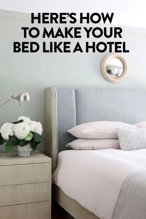 How To Make Your Bed Make Your Bed Like A Hotel, How To Make Your Room Feel Like A Hotel, Making A Bed Like A Hotel, Making Bed Like Hotel, How To Make Bed Like Hotel Video, Hotel Style Bedding, Fluffy Comforter, Hotel Sheets, Old Sheets