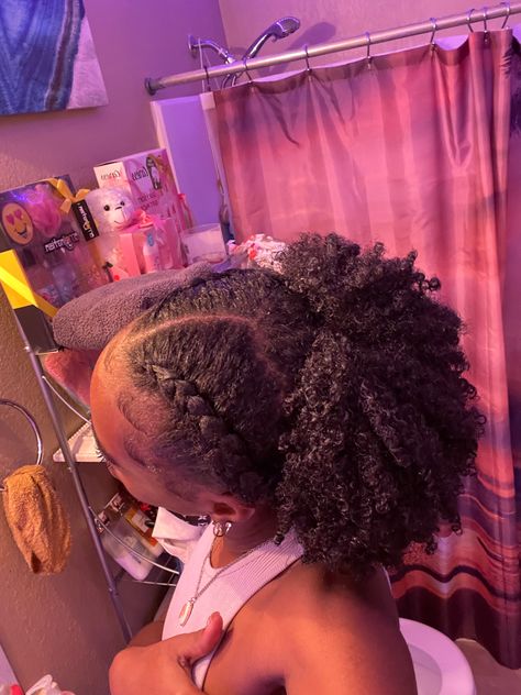 Hairstyle For Type 4 Hair, Hairstyles 4b Natural Hair, Natural Hairstyles For Black Women Pony, Cornrow Hairstyles For Natural 4c Hair, Moisturized 4c Hair, 4b Braid Out, Thick 4b Hair, Type 4c Hairstyles Short Hair, Long 4b/4c Natural Hair