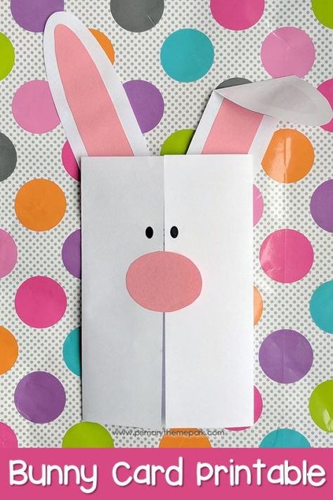 Easter Writing Activity: Easter Bunny Card Printable Kindergarten Easter Crafts, Kids Easter Cards, Easter Writing, Easter Kindergarten, Bee Craft, Money Activities, Easter Arts And Crafts, Snowman Craft, Easter Activities For Kids