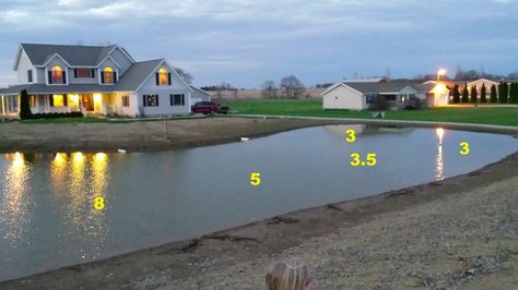 New pond, 1/4 acre, with pics, need advice | Should I aerate? | Pond Boss Forum Pond Entertainment Area, Landscaping Around Large Pond Ideas, 1 Acre Pond Ideas, Pond Beach Ideas, Farmhouse With Pond, Homestead Homes, Lake Docks, Pool Natural, Pond Building