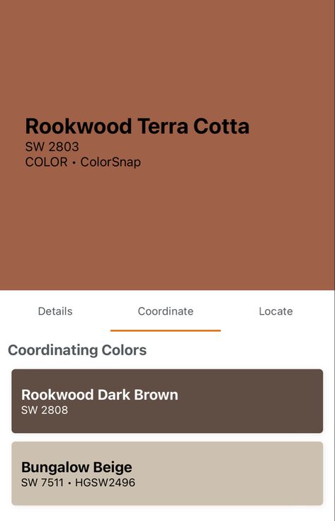 Terra Cotta Exterior House Color, Terra Cotta Office, Spiced Cider Sherwin Williams, Rookwood Terra Cotta, Terracotta Office, Dutch Colonial Exterior, Large Windows Living Room, Cozy Cabin In The Woods, Office Paint