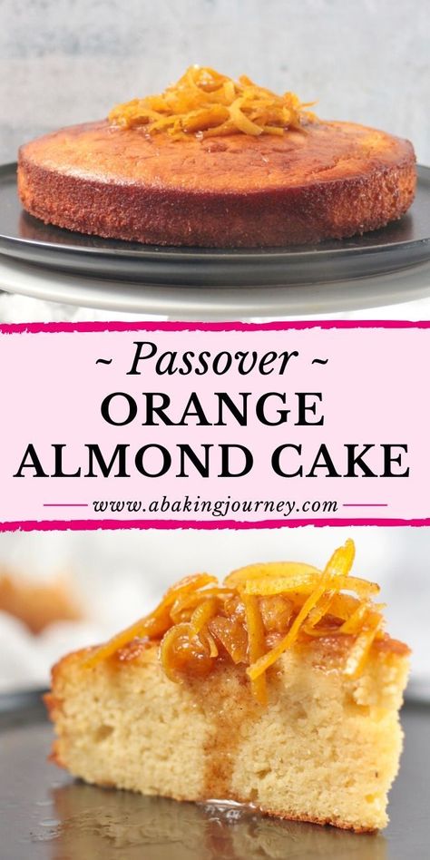 Gluten-Free and Dairy-Free Flourless Orange Cake with Almonds. This super easy and moist orange cake is a delicious gluten-free cake made with Almond Meal. The Flourless Almond Cake with Orange is made with a few ingredients only, making it a super easy Passover Dessert recipe. This Almond Flour Cake is perfect for the Seder Meal or for an everyday passover cake that is parve. Almond Orange Cake, Flourless Cakes, Flourless Orange Cake, Orange Almond Cake, Passover Recipes Dessert, Allergy Friendly Desserts, Orange And Almond Cake, Passover Desserts, Gluten Free Desserts Healthy