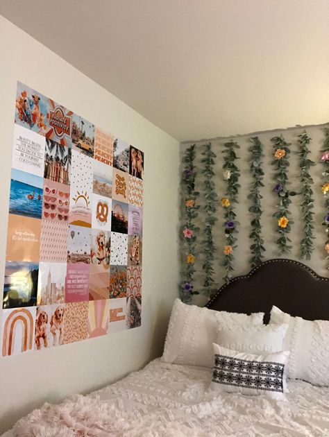 Vine Photo Wall, Trendy Bedroom Design, Room Improvement, Bedroom Wall Collage, Vine Wall, Trendy Bedroom, Wall Collage, Bedroom Wall, Bedroom Design