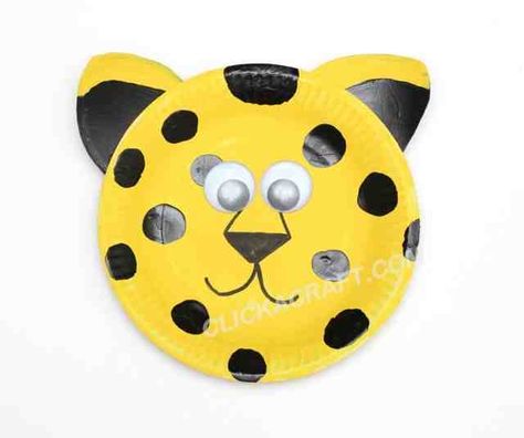 arts and crafts with paper plates | ... www.clickacraft.com/crafts-material/paper-plate/paper-plate-leopard Arts And Crafts With Paper, Crafts With Paper Plates, Cheetah Crafts, Leopard Craft, Crafts With Paper, Leopard Art, Animal Crafts For Kids, Paper Plate Crafts, Animal Activities