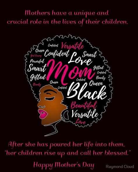 Happy Mother's Day black art Happy Mothers Day Black Woman, Black Mothers Day, Mothers Day Meme, Happy Birthday Black, Black Inspirational Quotes, Smart Gift, Happy Black, Fathers Day Quotes, Father Quotes