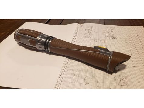 Custom Lightsaber #5, wood texture theme - No supports by jasonramey - Thingiverse Wooden Lightsaber, Custom Lightsaber, Wooden Texture, Lightsaber, Something Different, Wood Texture, Art Inspiration, Texture, Wood