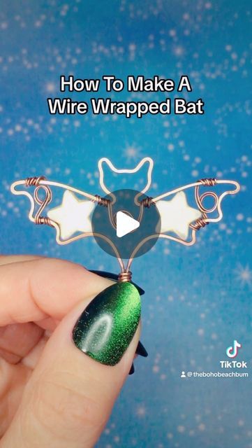 Bat Pendant, Wire Wrapping Tutorial, Fusion Beads, Wire Jewelry Designs, September 17, Wire Weaving, Wire Crafts, Halloween Projects, Wire Work