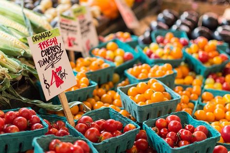 Many Nashville farmers' markets have pivoted to abide by the social distancing guidelines. Here's how you can support local farmers and artisans. Organic Diet, Food Bar, Summer Menu, Local Farmers Market, Fresh Cherries, Organic Produce, Fruit In Season, Bar Ideas, Okra