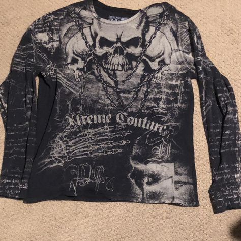 extremely cool xtreme couture long sleeve affliction... - Depop Xtreme Couture, Affliction Style, Grunge Y2k, Dream Clothes, Fashion Inspo Outfits, Outfit Ideas, Fashion Inspo, Couture, My Style