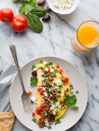 Breakfast Archives - Page 2 of 6 - Taste Love and Nourish Roasted Red Pepper Omelette, Mediterranean Omelette, Microwave Omelet, Omelette Recipes, Best Omelette, Mediterranean Flavors, Omelette Recipe, Kalamata Olives, Roasted Red Peppers