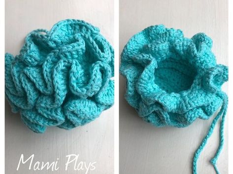 Crochet Pattern: Soap Saver Scrubby Pouf – Dianet's Corner Bathroom Crochet, Soap Pouches, Crochet Scrubbies, Soap Saver, Crochet Dishcloths, Crochet Stuff, Yarn Brands, Worsted Weight Yarn, Crochet Gifts