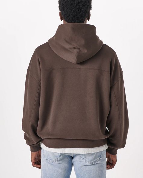 Men's Essential Popover Hoodie | Men's Tops | Abercrombie.com Brown Cotton Urban Hoodie, Mens Abercrombie, Abercrombie Essential Popover Hoodie, Abercrombie And Fitch Hoodie, Abercrombie Patchwork Hoodie, American Clothing, Men's Tops, Mens Essentials, American Apparel