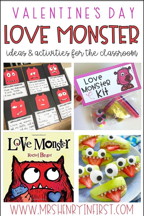 Dayhome Ideas, Monster Activities, February Classroom, Kindergarten Valentines, Fluffy Things, Monster Valentines, Organized Classroom, Monster Craft, Classroom Valentines