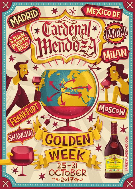 Golden Week Poster on Behance by Steve Simpson Steve Simpson, Illustrated Poster, Golden Week, Image Composition, Illustration Flat, Book Cover Illustration, Poster Ads, Graphic Inspiration, Design Posters