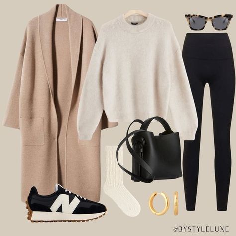 Work Outfit Fall 2024, Fall Smart Casual Outfits, Elevated Casual Outfits Women Winter, Comfy Airport Outfit Winter, Cute Airport Outfit Summer, Autumn Outfit Women, Coatigan Outfit, Comfy Winter Outfits, Streetstyle Winter