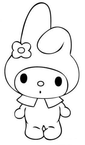 Hello Kitty Colouring Pages, Cute Easy Doodles, Snk Cosplay, Melody Hello Kitty, Hello Kitty Coloring, Kitty Drawing, Hello Kitty Drawing, Cute Cats Photos, Dino Party