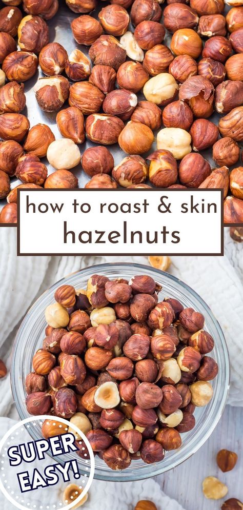 Learn how to roast and skin hazelnuts like a pro! Whether you're using an air fryer, oven, or stovetop, this guide offers step-by-step instructions to achieve perfectly roasted hazelnuts every time. Explore the nuances of roasting hazelnuts in the oven, and discover how a simple air fryer can transform these nuts into a crunchy, delightful snack. Plus, our quick and easy-to-follow roasted hazelnuts recipe will have you munching in no time! Roasting Hazelnuts In Oven, Roasted Almonds Recipe, Dairy Free Dips, Hazelnut Recipes, Roasted Hazelnuts, Savory Herb, How To Roast, Finger Foods Easy, Nut Recipes