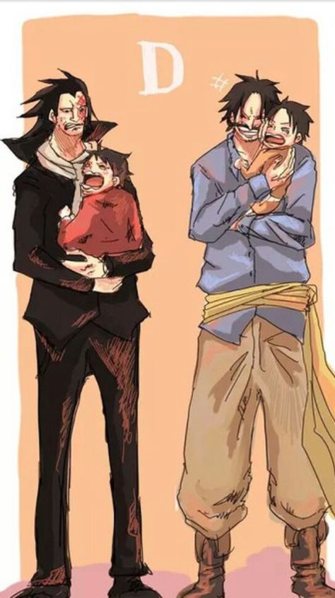 Baby Luffy, Luffy Family, One Piece Tumblr, Monkey D Dragon, Ace Sabo Luffy, One Piece Photos, Ace And Luffy, One Piece World, One Piece Meme