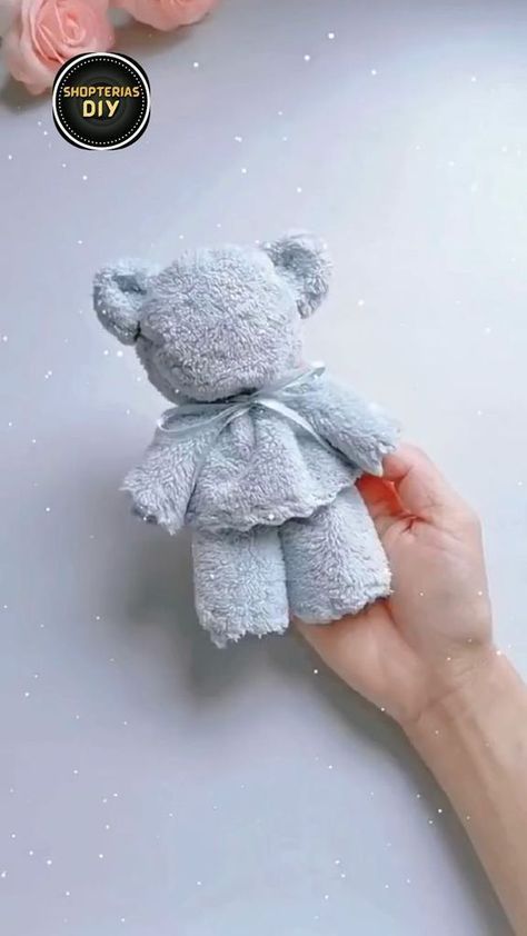 Teddy Bear Paper Craft, Bear Paper Craft, Make A Teddy Bear, Towel Shorts, Beauty Hacks That Actually Work, Diy Projects Gifts, Animal Fun, Easy Craft Ideas, A Teddy Bear