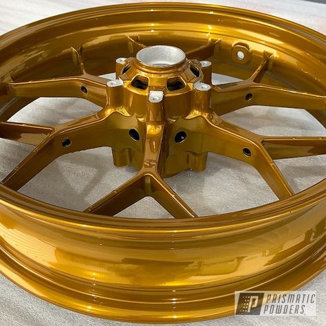 Powder Coating: Wheels,Brassy Gold PPS-6530,Motorcycles,Motorbike Powder Coating Wheels, Gold Wheels, Fox Body Mustang, Motorcycle Wheels, Sport Motorcycle, Bobber Motorcycle, Gold Powder, Mercedes Benz Cars, Benz Car