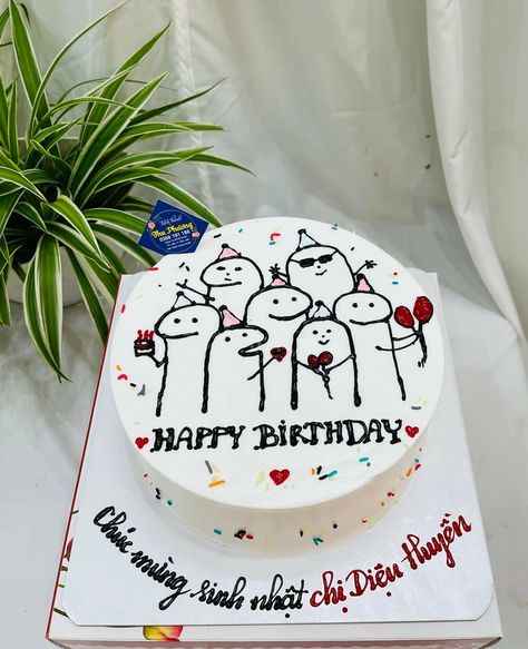 Friends Cake Designs Birthday, Bento Cake Design For Best Friend, Friendship Cake Design Friends, Best Friend Birthday Cake Ideas Funny, Group Birthday Cake, Birthday Cake Bento, Kek Birthday, Best Friend Birthday Cake, Flork Cake